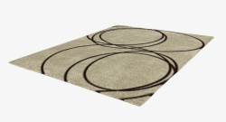 方形棕色花纹北欧地毯素材