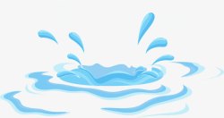 唯美水花手绘蓝色水滴高清图片