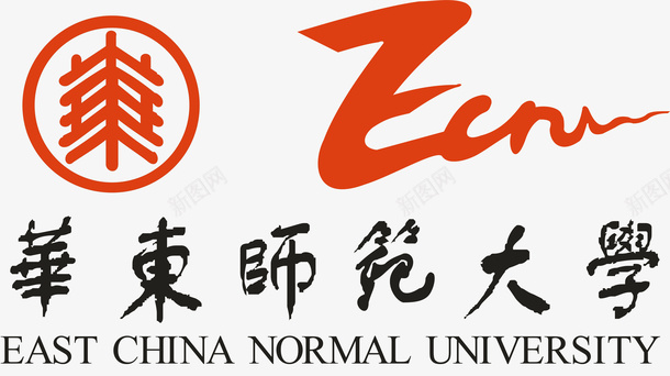 大学标志华东师范大学logo矢量图图标图标