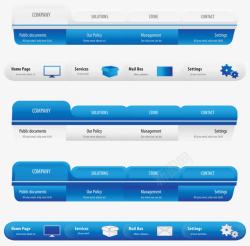 蓝按钮精美网页主题元素导航条图标高清图片