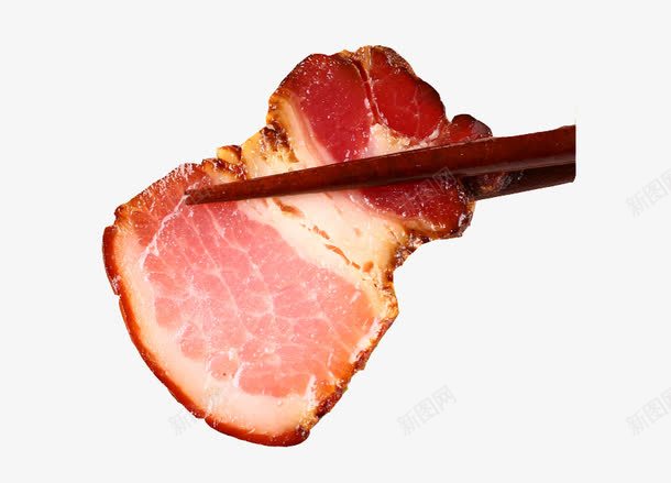 一片腊肉png免抠素材_88icon https://88icon.com 特产 筷子夹肉 美食 肉类