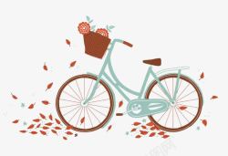 带花的文艺自行车单车高清图片