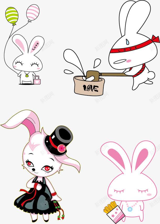 粉色兔子png免抠素材_88icon https://88icon.com 免费png 兔子 可爱 气球 矢量图片 矢量插图 粉色 素材图片