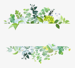 绿色清新文艺树叶装饰背景素材