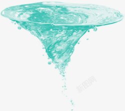 创意水纹绿色旋涡水元素高清图片