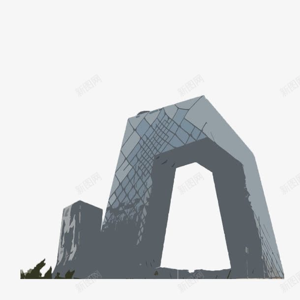 央视大楼png免抠素材_88icon https://88icon.com 中央电视台 北京现代建筑 大裤衩 央视大楼