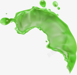 绿色飞溅液体素材