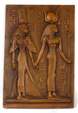 埃及法老埃及法老王后雕塑高清图片