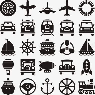 轮船交通工具图标图标