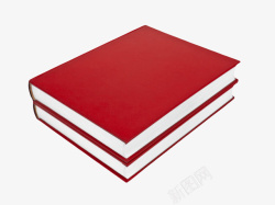 传统书籍封面红色封面层叠整齐的书籍实物高清图片