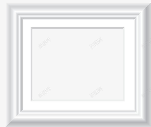 白色画框png免抠素材_88icon https://88icon.com 挂墙上 画框 白色框 边框