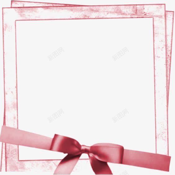淡粉色边框png免抠素材_88icon https://88icon.com PPT元素 创意边框 方形边框 方形边框免扣元素 相框 粉色蝴蝶结