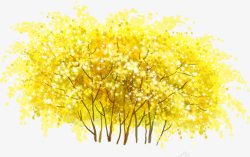 黄色树木春季景观素材