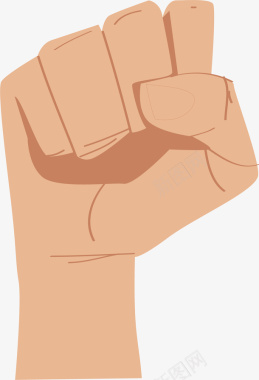 中元节卡通素材卡通手部握拳动作图标图标