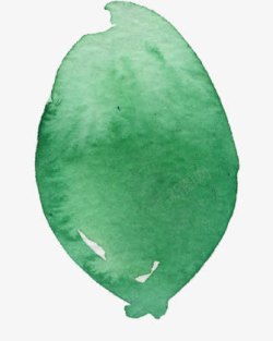 手绘水印绿叶艺术画册素材