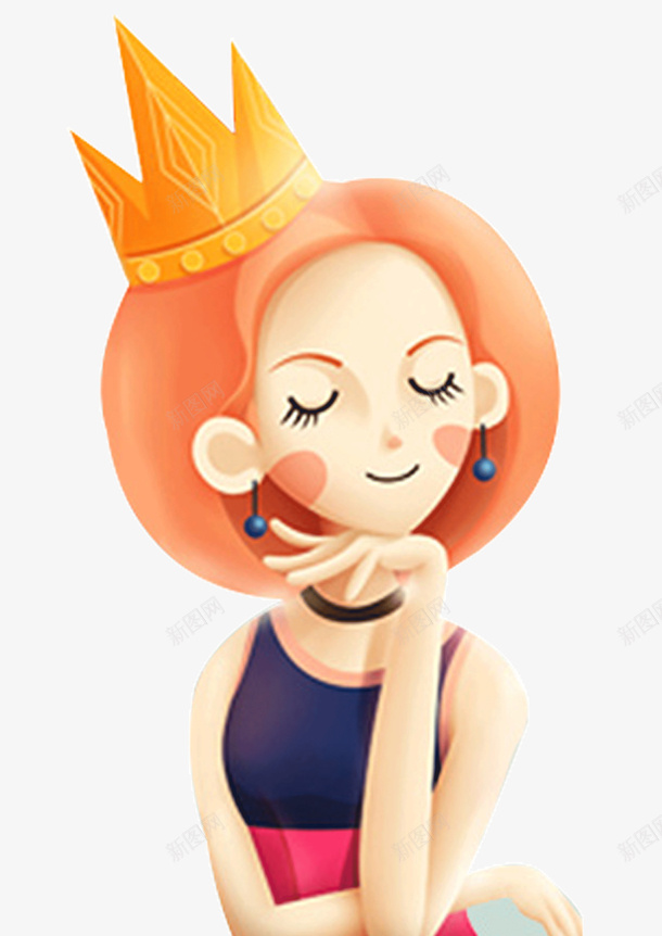 卡通女王png免抠素材_88icon https://88icon.com PNG图 PNG图下载 queen 人物插图 创意卡通 卡通 卡通插图 女王 插图 美女 自己的女王