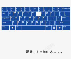 蓝色数字键盘素材