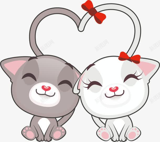 相互依偎的两只猫咪png免抠素材_88icon https://88icon.com 可爱猫咪 猫咪情侣 甜蜜