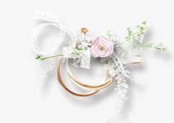 婚礼用白色花卉装饰图素材