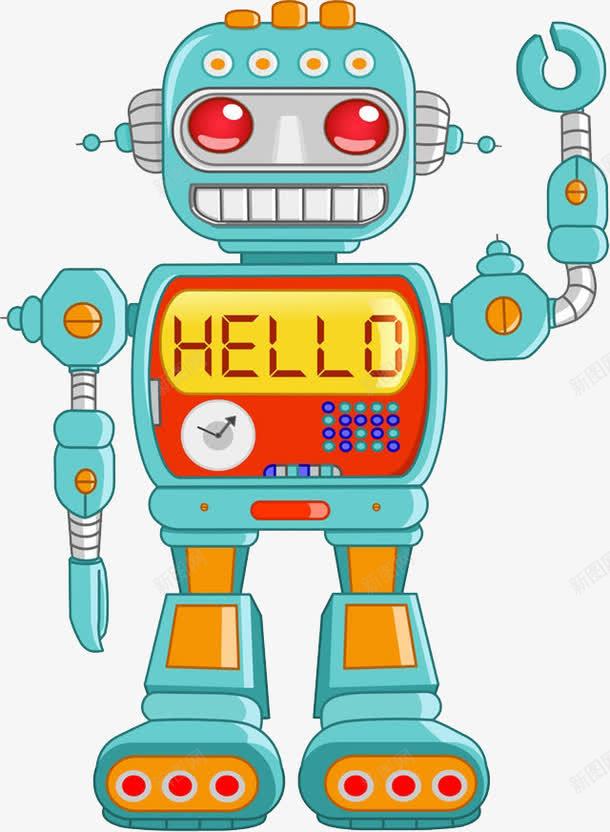 机器人打招呼png免抠素材_88icon https://88icon.com hello 卡通 卡通人物 卡通打招呼 卡通礼貌 帅气机器人 打招呼 机器人 礼貌 问好