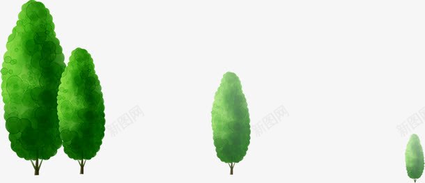 绿色水彩大树树木png免抠素材_88icon https://88icon.com 大树 树木 水彩 绿色