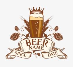 扎啤标签啤酒商标图标高清图片