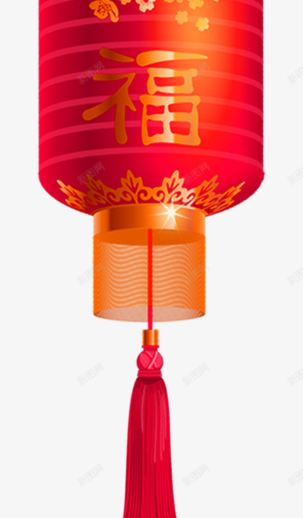 红色中国风福字灯笼png免抠素材_88icon https://88icon.com 新年 新春 春节 灯笼挂饰 福字灯笼 红灯笼 过年