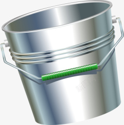 铁桶小清新灰色水桶高清图片