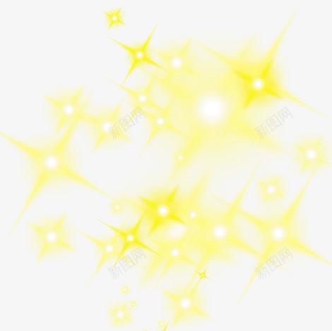 黄色光效闪闪发光的星星png免抠素材_88icon https://88icon.com 发光 星星 色光 闪闪