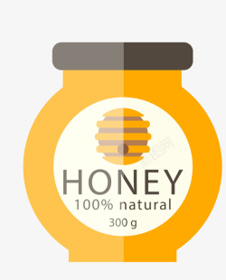 简洁蜂蜜瓶子椭圆形蜂蜜瓶子包装高清图片