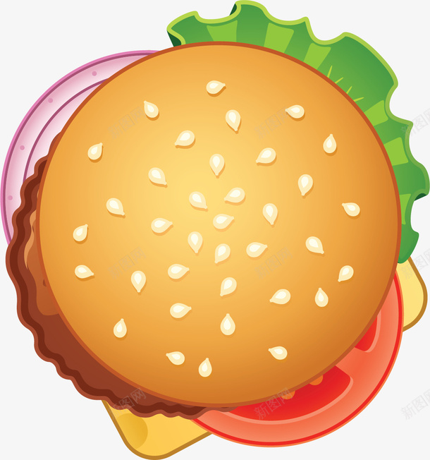 卡通创意汉堡美食装饰插画png免抠素材_88icon https://88icon.com 卡通汉堡 外卖 汉堡 汉堡插画 汉堡美食 美食