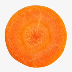 橙色胡萝卜切片俯视图素材