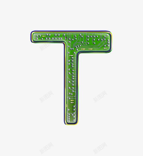 电路板字母tpng免抠素材_88icon https://88icon.com 创意数字 工业风 接线图 电路板字母数字