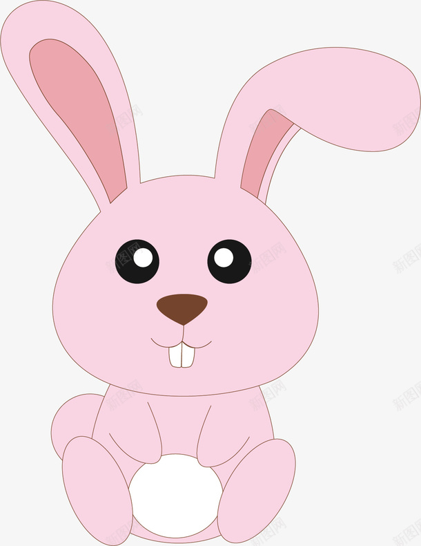 长耳朵的小兔子矢量图ai免抠素材_88icon https://88icon.com 兔子 兔年 卡通手绘 可爱 商务 矢量图 粉色 装饰