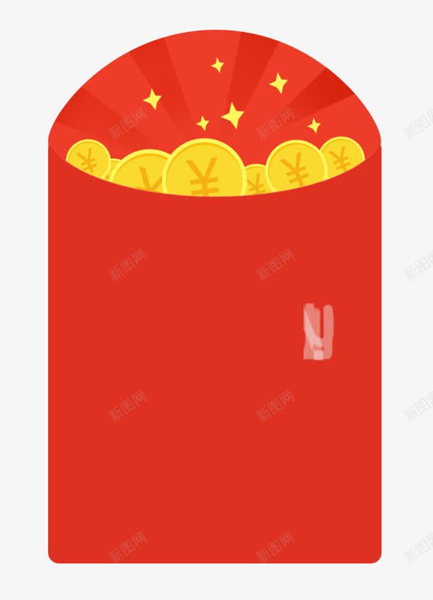 红色金币闪耀大红包png免抠素材_88icon https://88icon.com 红包 红色 金币 闪耀