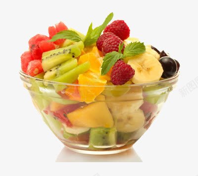 一个玻璃碗里装满了做沙拉的水果png免抠素材_88icon https://88icon.com 水果 沙拉 玻璃杯 美食
