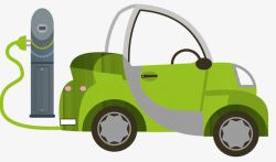 绿色充电桩绿色环保新能源汽车高清图片