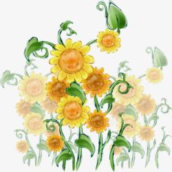 向日葵唯美向日葵花簇图高清图片