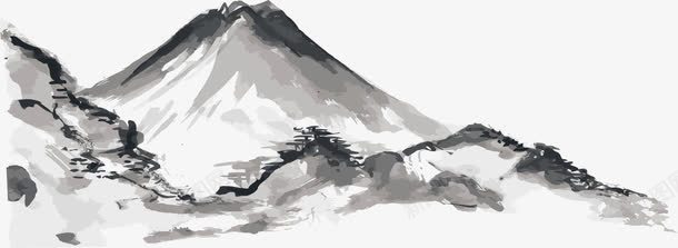 水墨画山川png免抠素材_88icon https://88icon.com 富士山 山川 山脉 水墨画 火山 美丽的富士山 黑白