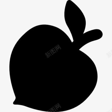 水果矢量桃的轮廓图标图标