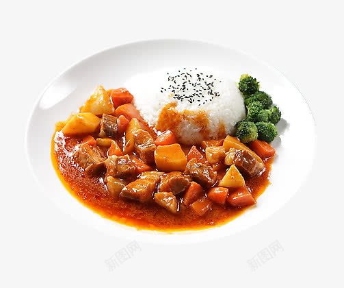 红烧土豆胡萝卜牛肉饭png免抠素材_88icon https://88icon.com 土豆 土豆炖牛肉 牛肉饭 米饭 红烧牛肉饭 胡萝卜 西蓝花 酱汁