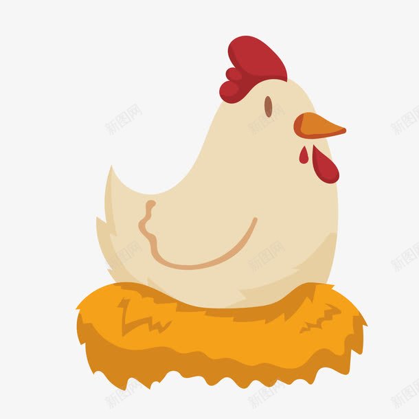 卡通可爱的小母鸡png免抠素材_88icon https://88icon.com 一只母鸡 下单 养殖场 农场 动物设计 家禽 小鸡妈妈 母鸡