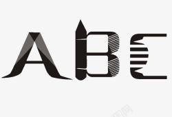 ABC字母艺术字体素材