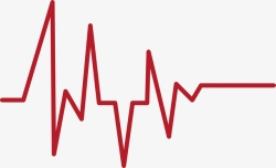 红色的心跳轨迹卡通矢量图素材