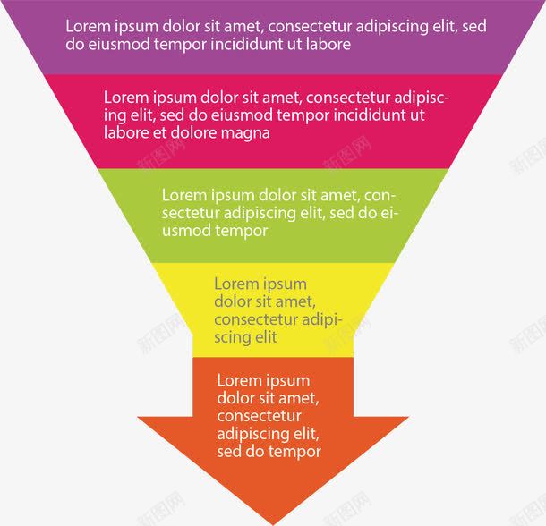 向下漏斗图png免抠素材_88icon https://88icon.com 分层结构图 向下箭头 步骤图 漏斗图 矢量素材