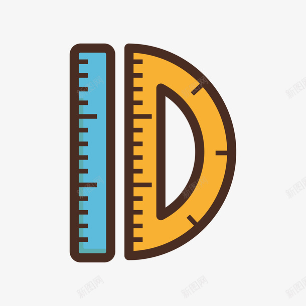 卡通尺子装饰案矢量图ai免抠素材_88icon https://88icon.com 卡通 尺子 开学 开学啦 开学日 手绘 简笔画 纹路 线条 装饰 质感 量角器 矢量图