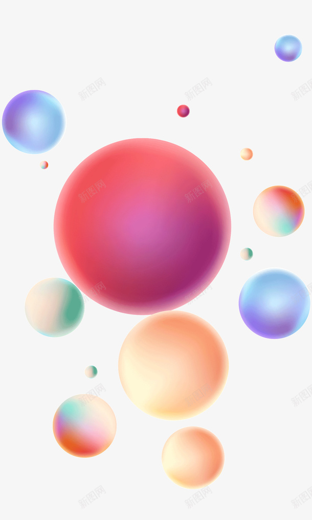多彩立体渐变悬浮球png免抠素材_88icon https://88icon.com 圆形球体 多彩 悬浮 渐变 渐变立体 立体