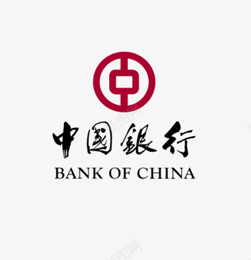 红色上下结构中国银行logo图图标图标