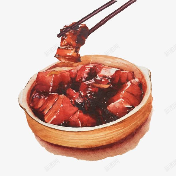 中国传统美食餐饮手绘红烧肉png免抠素材_88icon https://88icon.com 一大盘红烧肉 传统 手绘红烧肉 红烧肉手绘 美食 肥瘦相间 肥而不腻