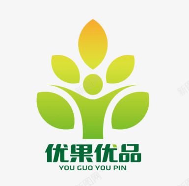 开心的水果优果优品果园logo图标图标